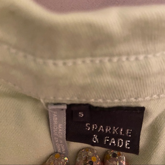 Sparkle & Fade - SeaFoam Green Studded Button Down - Picture 4 of 5